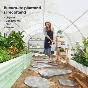 Sera Outsunny Mare de Tip Tunel 8x3x2 m, Grădină pentru Semințe de Plante, Cadru Premium din Oțel | Aosom Romania