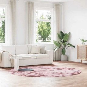 vidaXL Covor shaggy cu pom înalt, NAVARRA, roz praf, 240x240 cm