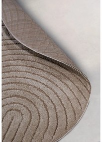 Covor maro deschis rotund ø 160 cm Panglao New York Taupe – Elle Decoration