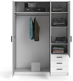 Șifonier alb 147x200 cm Sprint – Tvilum