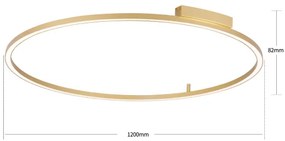 Brilagi - Corp de iluminat LED reglabil PORTOFINO LED/85W/230V, diam. 120 cm, auriu + telecomandă