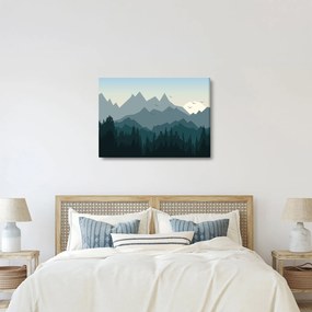Tablou - Munții cu privirea graficeanului (70x50 cm)