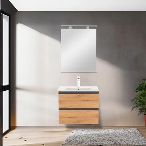 Dulap inferior Vario Forte 60 cu lavoar antracit-stejar