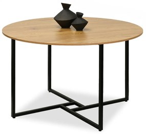 Masă de sufragerie Bird (stejar + negru). 1111740