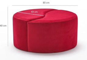 Taburet Alis Pouf Roșu