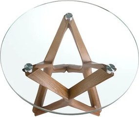 Masuta auxiliara design minimalist Walnut