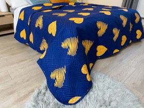 Cuvertura de pat GOLBINO, albastru inchis Dimensiune: 170 x 210 cm