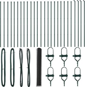 vidaXL Stâlp de gard. Gri 50 x 1,4 m ( plasă 13 mm) Oțel și PVC