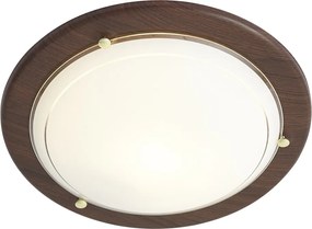 Plafonieră clasică roșie cu sticlă albă - Mesiac