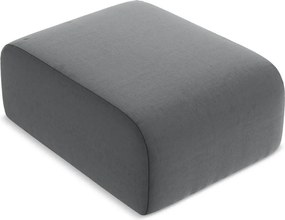 Taburet gri cu tapițerie din catifea Lani – Makamii