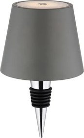 Globo 58488G-LED Lampă de masă VANNIE, reglabilă, cu control tactil, reîncărcabilă, pentru exterior, 3W/5V IP54 1800mAh gri