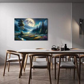 Tablou vale magică în lumina lunii