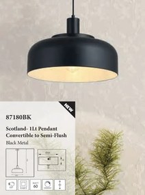 Lustra suspendata stil industrial Scotland negru