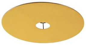 Abajur plat din catifea galben cu auriu 45 cm