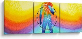 Tablou - Forța interioară (cu ceas) (90x30 cm)