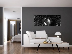 Tablou cu un cub abstract (120x50 cm)