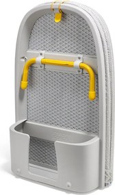 Masă de călcat pliabilă Joseph Joseph Pocket Max 5000021, Husă din bumbac 100%, Cârlig de agățare, Compartiment pentru fierul de călcat, DripShield, Ecru