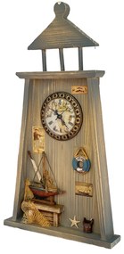 Far decorativ cu ceas LIGHTHOUSE, 24x43cm