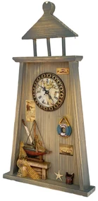 Far decorativ cu ceas LIGHTHOUSE, 24x43cm