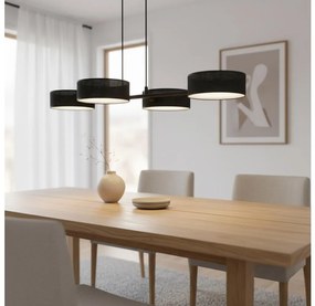 Lustră suspendată pe cablu DRUMZ 4xE14/10W/230V negru