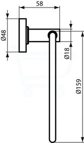 Inel prosop Ideal Standard IOM, crom - A9130AA