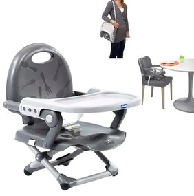 Scaun înălțător portabil Chicco POCKET SNACK gri