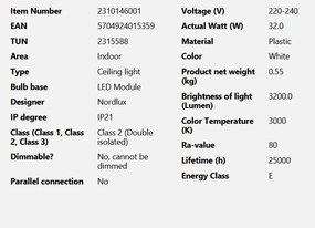 Plafoniera LED stil minimalist Vic 35cm