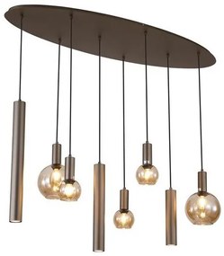 Lustra cu 8 pendule mixte Lyon