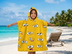 Poncho pentru copii SMILE galben