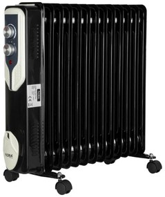 Resigilat: Calorifer electric Floria ZLN-3673, 2500 W, 13 elementi, 3 trepte de putere, Termostat reglabil, Protectie supra-incalzire, Indicator luminos, Negru