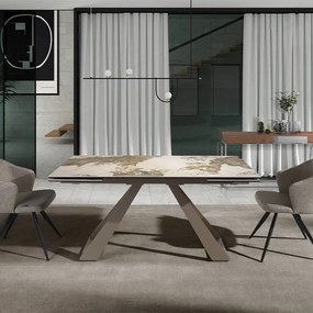 Masa extensibila deosebita design LUX Porcelain Marble 160-240cm
