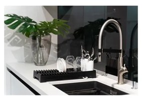 Scurgător de vase negru Vialli Design Livio Duo