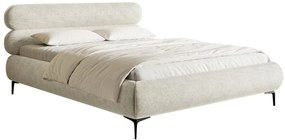 Pat matrimonial 140 cm Rirri 140 (cu somieră) (cu sp. depozitare) (gri bej + negru). 1099860