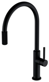 Baterie bucatarie negru mat Omnires Switch cu 3 cai, pentru apa filtrata