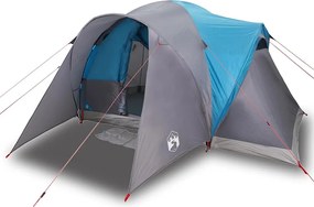 vidaXL Cort de familie cupolă, 6 persoane, albastru, impermeabil