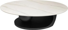 Măsuţă de cafea, imitaţie marmură/negru, AXEN