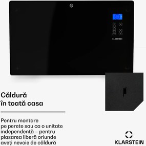 Klarstein Norderney, încălzitor convențional, termostat, temporizator, 2000 W, 30 m², negru