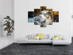 Tablou - Râul din pădure (150x105 cm)