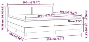 Pat box spring cu saltea, negru, 200x200 cm, catifea Negru, 200 x 200 cm, Culoare unica si cuie de tapiterie