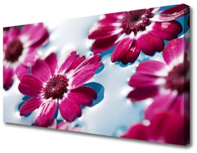 Tablou pe panza canvas Flori Floral Roșu Albastru