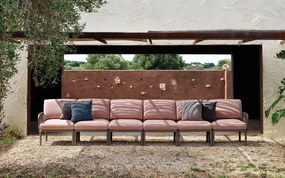 Fotoliu de Exterior cu o Cotiera Nardi - Komodo Elemento Terminale DX/SX - Bianco adriatic Sunbrella®