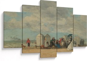 Tablou - Eugène Boudin, Beach Scene, reproducere (150x105 cm)