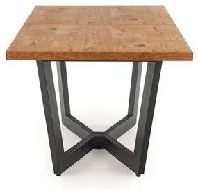 Masa extensibila Massive stejar deschis/negru L160-250 cm