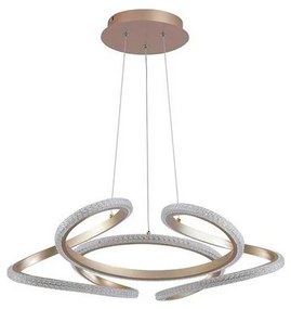 Lustră suspendată LED dimmabilă DOODLE, 40W/230V, finisaj alamă - Searchlight 66110CP