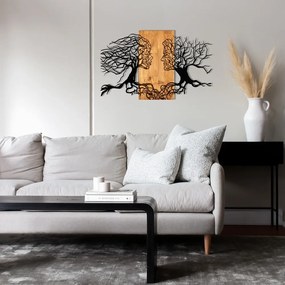 Decorațiune de perete din lemn/din metal 92x58 cm Tutku – Wallity