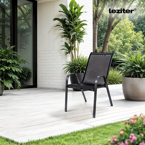 Scaun de grădină Como, negru