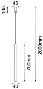 Lustră pe cablu YABU 1xGU10-MR11/15W/230V albă Shilo 7573