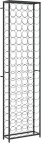 vidaXL Suport sticle vin, 95 de sticle negru 54x18x200 cm fier forjat
