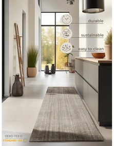 Covor tip traversă bej din iută 80x200 cm Bouclé – Hanse Home