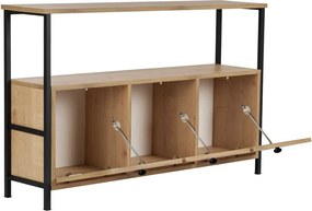 Masă consolă în culoare naturală deschisă cu aspect de lemn de stejar 29,5x120 cm Solace – Kalune Design